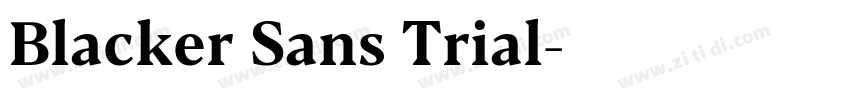Blacker Sans Trial字体转换